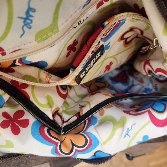 espe hobo style faux leather‎ brown and tan shoulder bag tassels boho - Picture 11 of 16